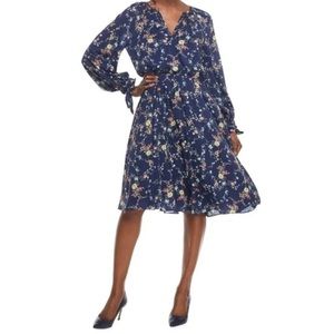 Gal Meets Glam Women's Bonnie Floral Print Blouseon Dress Size 12